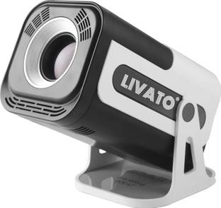 Livato HY320 Mini 4K Support Native 720P | Android 13 | WiFi & Bluetooth |Auto Keystone (5000 lm / 1 Speaker / Wireless / Remote Controller) Portable Projector