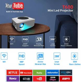 IBS HD WIFI YOUTUBE MIRACAST ACCESS 1080P Home Theater Multimedia Multi-Screen (4700 lm) Portable Projector