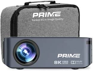 Prime Projector Latest X Series X1 Smart Projector |8500 Lumens, 4K 3D |WiFi |Android 9.0| Grey (8500 lm / 2 Speaker / Wireless / Remote Controller) Portable Projector