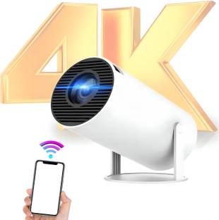 Omexcart 4K Android Dual Band WiFi6G (260 ANSI) Netflix Prime YouTube Auto Keystone (4000 lm / 1 Speaker / Wireless / Remote Controller) Portable Projector