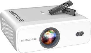Egate FireFlix 7X (EL9030) (700 lm / 1 Speaker / Wireless / Remote Controller) Dual OS Android+Free FTS | 100% Dust Proof | 700 ISO Lumens | Certified Netflix, Hotstar etc. | Native 1080P & 4K HDR | 2GB-32GB, 2XHDMI-ARC | Fully Automatic Projector