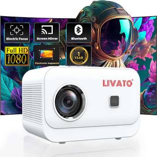Livato Nova Full HD With Bluetooth/Miracast/Electronics Focus/Digital Keystone (5000 lm / 1 Speaker / Wireless / Remote Controller) Portable Projector