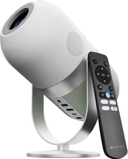 ZEBRONICS Zeb Pixaplay 54 (3800 lm) Portable /ZEB-PIXAPLAY 54 with 1080p Support, upto 140-inch Screen Size, Quad Core Processor, Auto Keystone Adaptation, Bluetooth, WIFI, HDMI, USB, AUX, APP Features, Miracast Smart LED Projector
