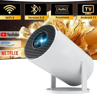 Mudo Smart LED Projector: WiFi Bluetooth, Auto Vertical Correction, Short Throw (2000 lm / Wireless / Remote Controller) Portable Projector