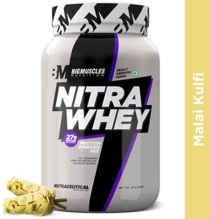 BIGMUSCLES NUTRITION Nitra Whey | Isolate Whey Protein | 27g Protein per serv | 10g EAAs, 3g Creatine Whey Protein