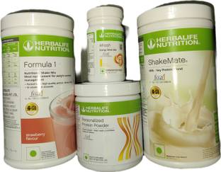 Herbalife Nutrition Formula 1 Strawberry + Protein Powder 200 G+ Shake Mate + Afresh - Lemon Protein Shake