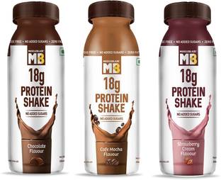 MUSCLEBLAZE 18 g Protein Shake, No Added Sugar, Mix Flavor, Pack of 12 (200ml each) Protein Shake