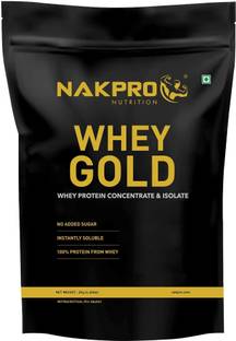 Nakpro Gold Whey Protein Concentrate & Isolate, 25.5g Protein, Trustified Certified Whey Protein