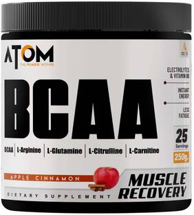 AS-IT-IS Nutrition ATOM BCAA 250g for Energy Burst & Athletic Performance, Apple Cinnamon BCAA