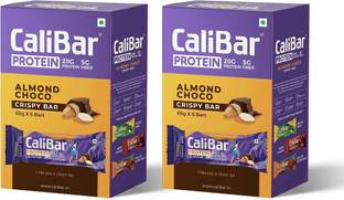 CaliBar 20g Protein Bar - Almond Choco Crispy Bar (Pack of 12) Protein Bars