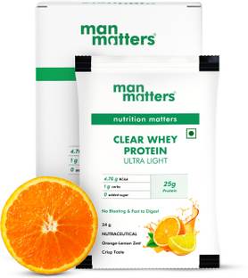 Man Matters Clear Whey Protein Powder | Ultra Light | For Muscle Support & Recovery (34gx5) Whey Protein