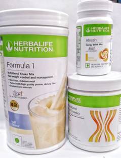HERBALIFE Formula1 Kulfi Flavor 500g With Protine Powder 200g + Lemon Afresh 50g Plant-Based Protein