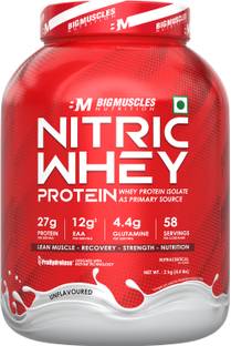 BIGMUSCLES NUTRITION Nitric Whey Protein | 27g Whey Protein Isolate with ProHydrolase Enzyme Tech. | Whey Protein