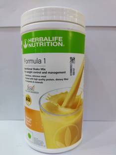 HERBALIFE Formula 1 shakes, including fruit flavors like fruit, ORANGE. Plant-Based Protein