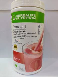 HERBALIFE Formula 1 shakes, including fruit flavors like fruit, STRAWBERRY. Plant-Based Protein