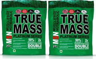 MUSCLE SIZE True Mass Platinum Series High Protein Blend Combo Pack 12lbs Weight Gainers/Mass Gainers