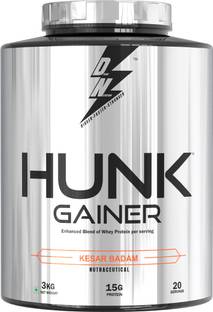 Dn With Divine Nutrition HUNK GAINER, 15g Protein, 150g per serving, 20 serving Weight Gainers/Mass Gainers