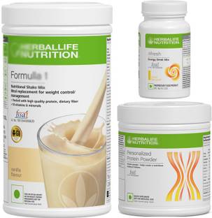 HERBALIFE Formula 1 Shake mix Vanilla 500gm protein powder 200gm and afresh Lemon 50gm Protein Blends