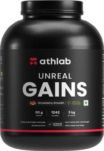 Athlab Unreal Gains, Organic Tapioca, Naturally Flavoured & Sweetened with Monk Fruit - Weight Gainers/Mass Gainers