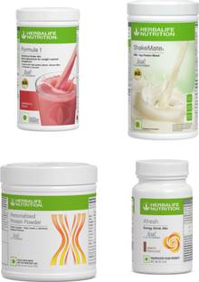 HERBALIFE Formula 1 Shake Strawberry, Afresh Elaichi, Protein 200g, Shakemate Protein Shake