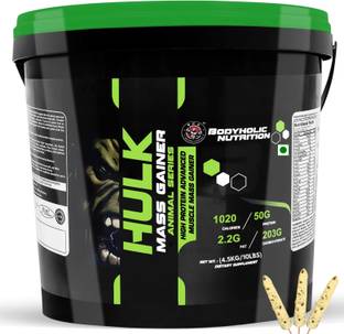 BODYHOLIC Nutrition Hulk Mass Gainer High Protein Calories Advance Muscle Mass Gain-10lbs Weight Gainers/Mass Gainers