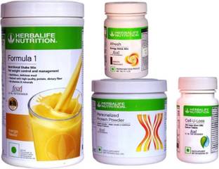 Herbalife Nutrition Herbalife Mango Shake + Afresh Lemon + Protein Powder 200gm + Cell u loss Protein Blends
