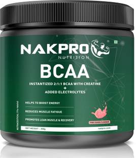 Nakpro BCAA 2:1:1 , 5g Vegan BCAA - Jar, 1.5g Creatine & Electrolytes for Endurance BCAA