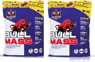 BULL NUTRITION bull mass gainer Muscle Recovery and Muscle Growth 6+6lbs Weight Gainers/Mass Gainers