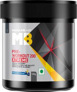 MUSCLEBLAZE 200 Xtreme, 200mg Caffeine, 2000mg Beta Alanine, 3000mg Citrulline Pre Workout