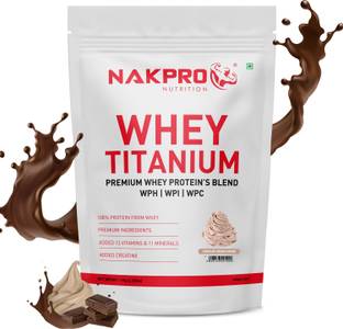 Nakpro TITANIUM Whey Protein Hydro, Isolate & Concentrate - 1 Kg Cream Chocolate Whey Protein