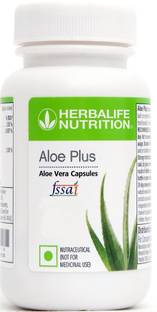 HERBALIFE Aloe Plus Tablets For Better Digestive Health- (60 Capsules) Plant-Based Protein
