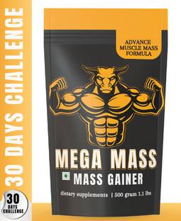 The Gromming guru Mega Mass - High Protein Muscle Mass & Weight Gainer | Post-Workout Protein For Weight Gainers/Mass Gainers