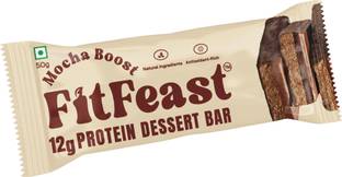 FitFeast Mocha Boost Protein Dessert Bar Protein Bars