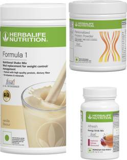 Herbalife Nutrition F1 SHAKE Vanilla , PP Powder 200 G , Afresh - Kashmiri Kahwa Protein Shake