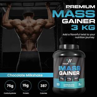 your whey Premium Mass Gainer 3 kg (Chocolate Milk Shake) Weight Gainers/Mass Gainers