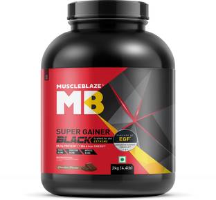 MUSCLEBLAZE Super Gainer Black with EGF™, for Muscle Gain Weight Gainers/Mass Gainers