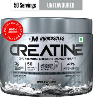 BIGMUSCLES NUTRITION Creatine Monohydrate [50 Servings] | Supports Lean Muscle Building & Recovery Creatine