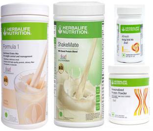 Herbalife Nutrition Formula 1 Shake Vanilla + Protein Powder 200 G + Afresh- Lemon + Shake Mate Protein Shake