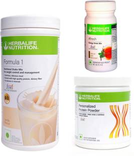 HERBALIFE Formula-1 Shake Vanilla With Protein Powder 200Gram & Afresh Tulsi For Weight Loss Plant-Based Protein