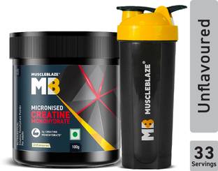 MUSCLEBLAZE Micronized Creatine Monohydrate Powder with Shaker Creatine