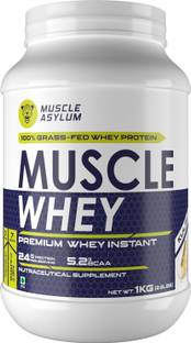Muscle Asylum Whey 100%, Kulfi Flavor (25 Servings) - 1 Kg (2.2Lbs) Whey Protein