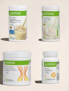 HERBALIFE F1 SHAKE MIX-KULFI,SHAKEMATE,PP-200GM AND GINGER (PACK OF 4) Protein Shake