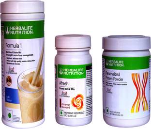 HERBALIFE Formula 1 Shake Kulfi + Protein Powder 200G + Afresh Cinnamon Protein Shake