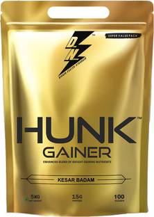Dn With Divine Nutrition POUCH HUNK GAINER KESAR BADAM 5KGS Weight Gainers/Mass Gainers