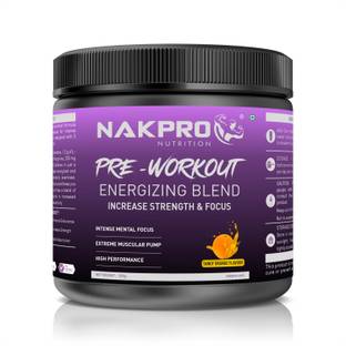Nakpro Pre Workout Powder Jar, 100mg Caffeine, 1.2g Creatine & Citrulline for Energy Pre Workout