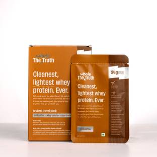 The Whole Truth Whey Protein Isolate + Concentrate | Cold Coffee | Pack of 6 |24g Protein/Sachet Whey Protein