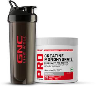 GNC Creatine Monohydrate & BPA-Free Shaker Combo Creatine