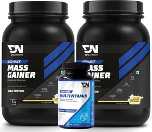 DNUTRIXN Advance Mass Gainer +Multivitamin Tablets 30N |Muscle Building Formula Weight Gainers/Mass Gainers
