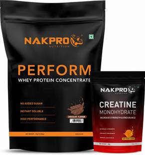 Nakpro Perform Whey Protein Concentrate with Creatine Monohydrate | 100g Creatine + Whey Protein
