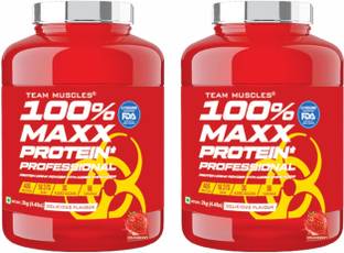 TEAM MUSCLES TM 100% Maxx Protein Professional (2 Kg-Pack Of 2) | Whey Protein | Gold Whey Whey Protein